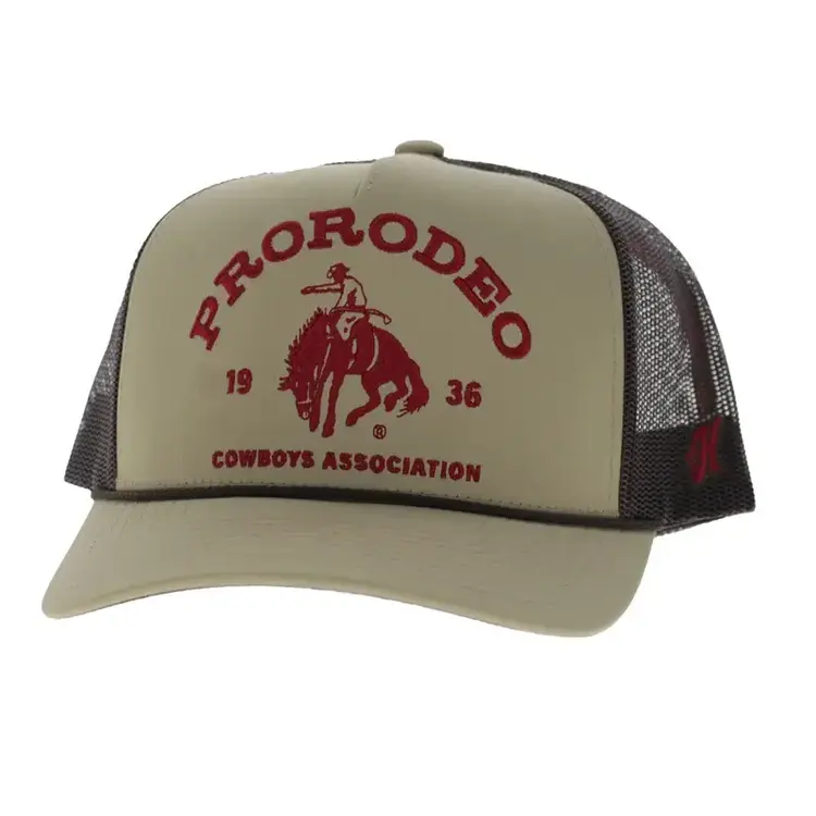 HOOey Pro Rodeo 5 Panel Snapback Tan Brown