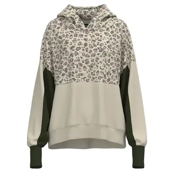 HOOey Casa Hoodie Cream  Leopard Print