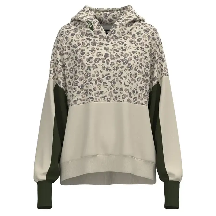 HOOey Casa Hoodie Cream  Leopard Print