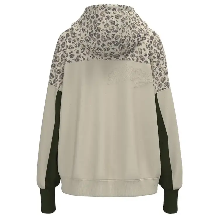 HOOey Casa Hoodie Cream  Leopard Print