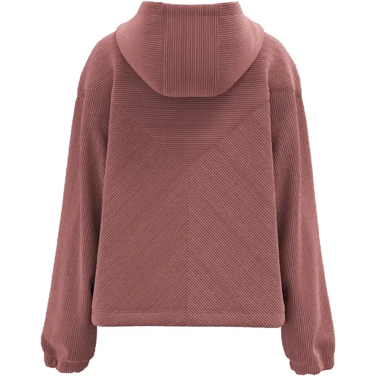 HOOey Cowgirl Corduroy Quarter Zip Hoodie Maroon