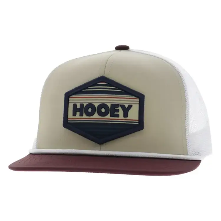 HOOey Youth Mesa 6 Panel Snapback Tan White