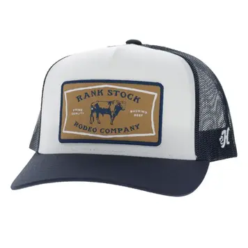 HOOey Youth Rank Stock 5 Panel Snapback White Navy