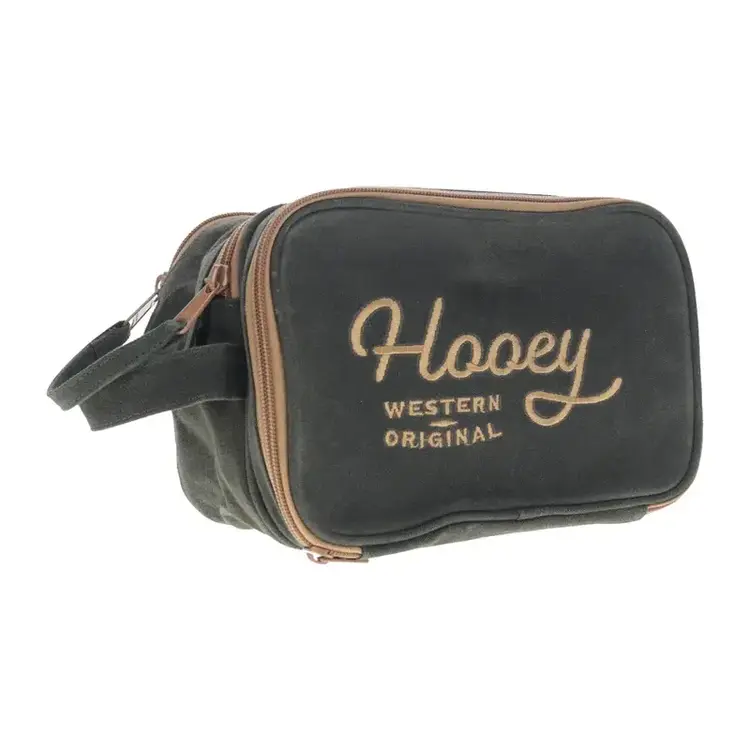 HOOey Dopp Kit Travel Bag Green Tan