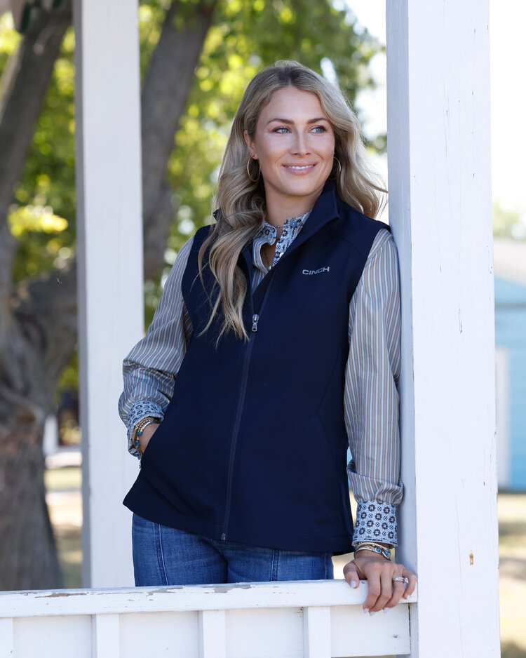 Cinch Zip Up Windproof Vest Navy