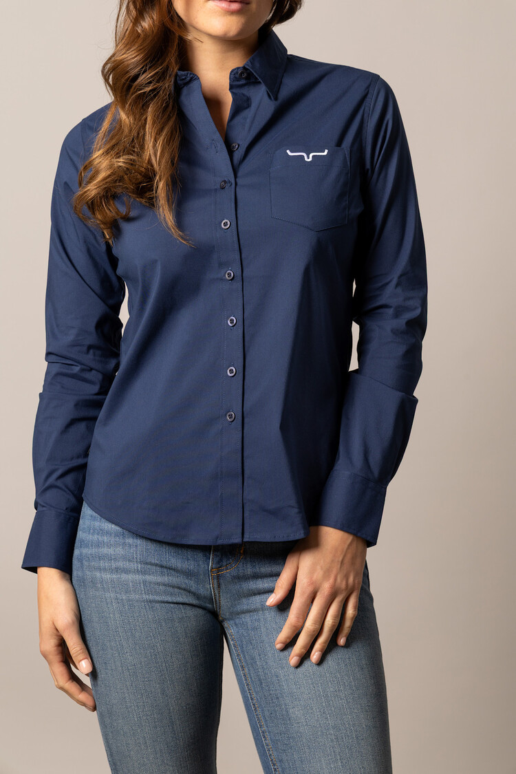 Kimes Ranch KR Team Shirt Button Down Navy