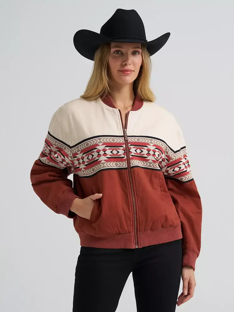 Wrangler Checotah Bomber Jacket Cream Slice