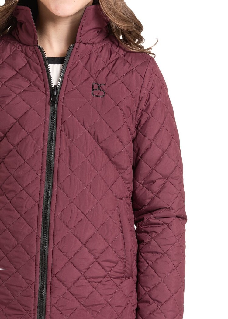 Powder River Youth Reversible Quilted Jacket Black Wine