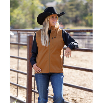 Cinch Windproof Zip Vest Brown