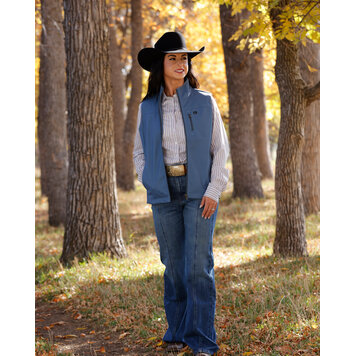 Cinch Windproof Zip Vest Blue
