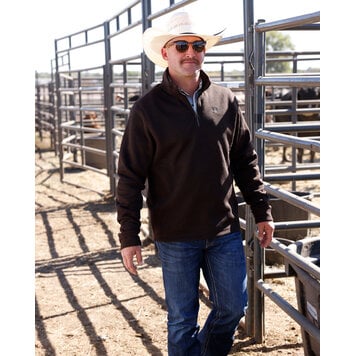 Cinch 1/4 Zip Pullover Brown