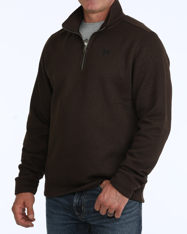 Cinch 1/4 Zip Pullover Brown