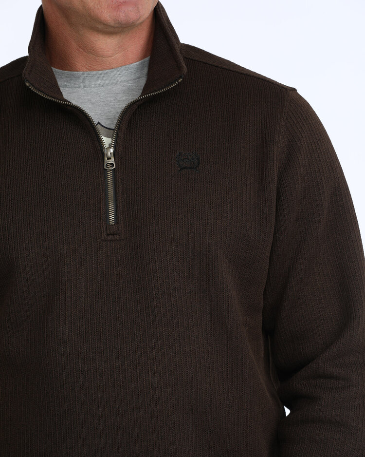 Cinch 1/4 Zip Pullover Brown