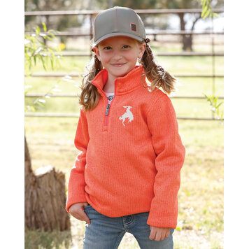 Cruel Denim Youth 1/4 Zip Pullover Coral