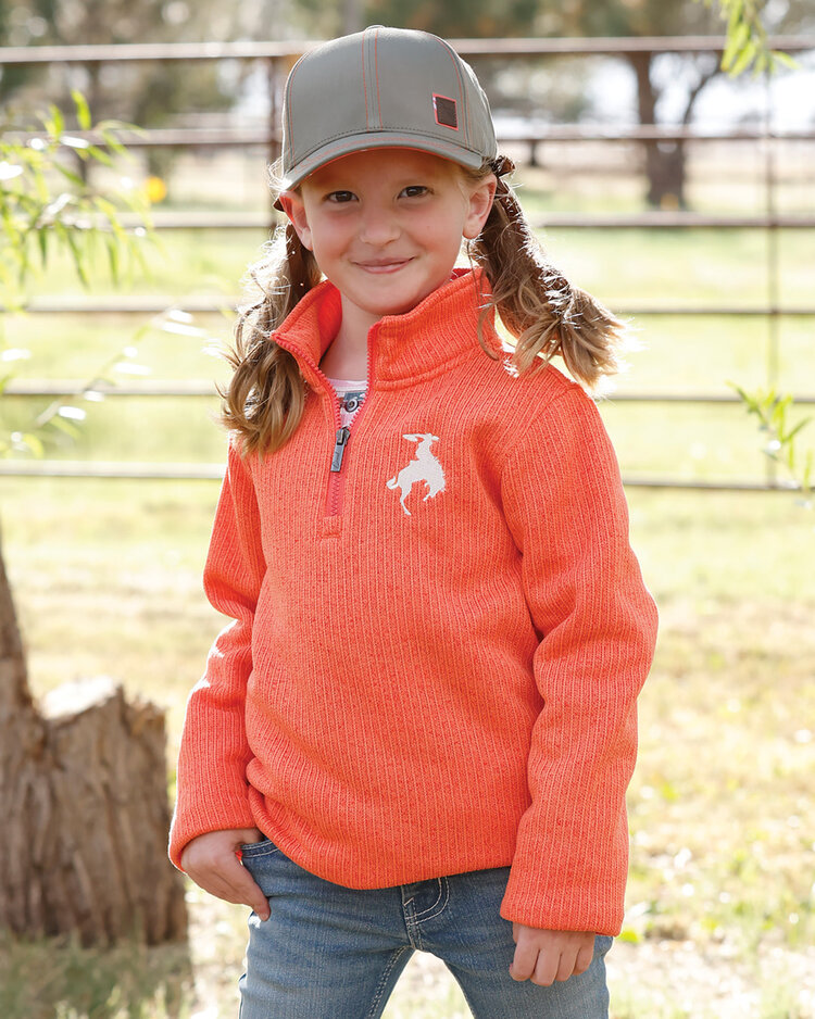 Cruel Denim Youth 1/4 Zip Pullover Coral