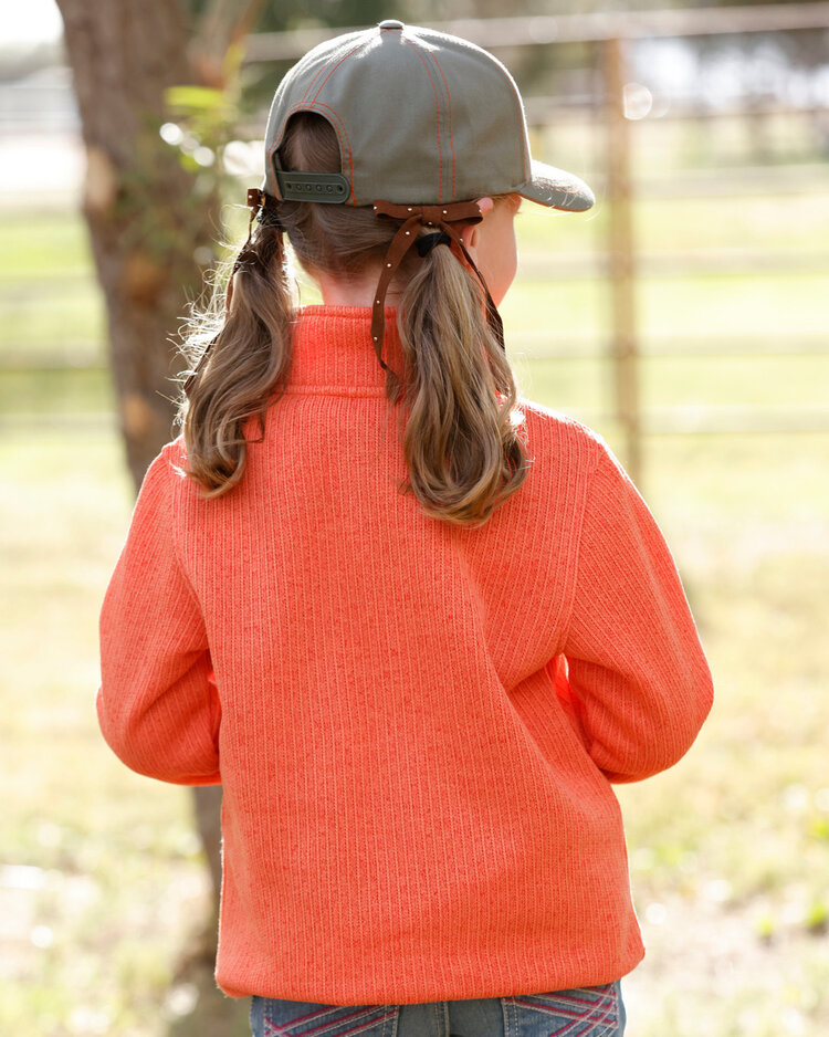 Cruel Denim Youth 1/4 Zip Pullover Coral