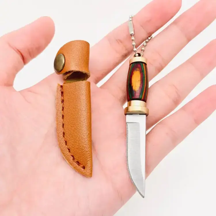 Colored Wood Handle Portable Mini Knife