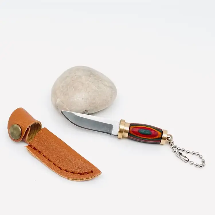 Colored Wood Handle Portable Mini Knife