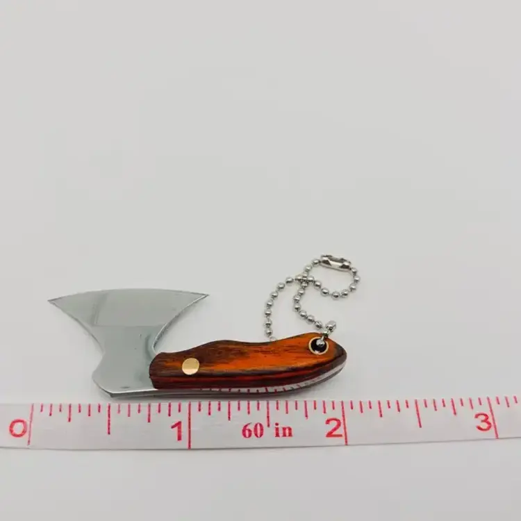 Wooden Handle Mini Stainless Steel Axe with Protective Cover