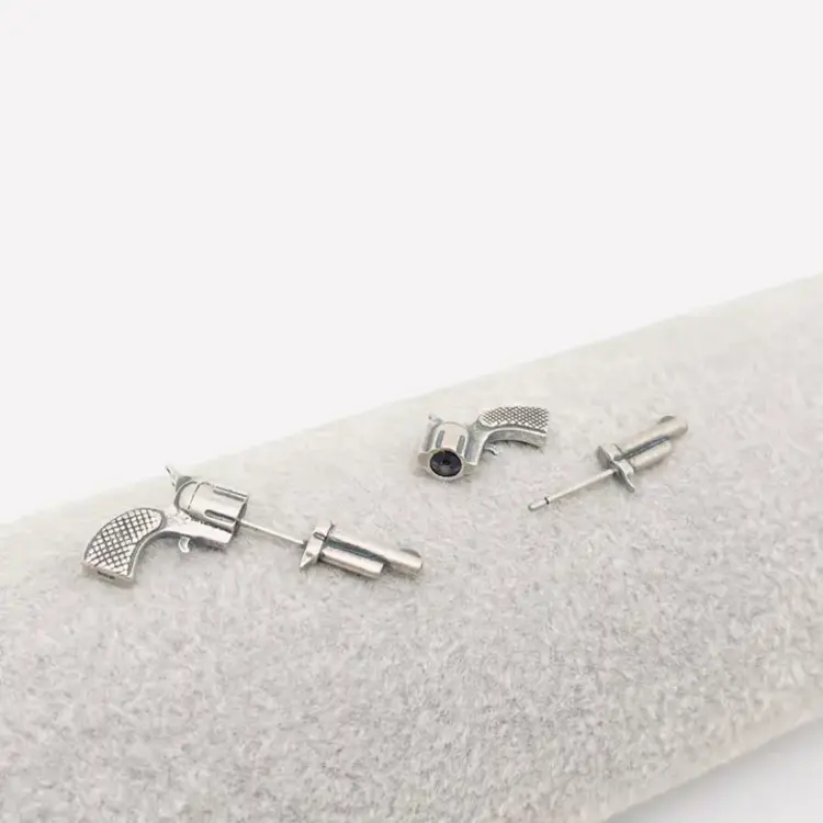 Sterling Silver Mini Pistol Ear Studs