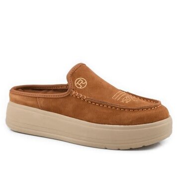 Roper Cognac Cow Suede Sport Mule Brown