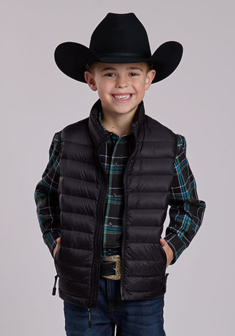 Roper Youth Down Filled Vest Black