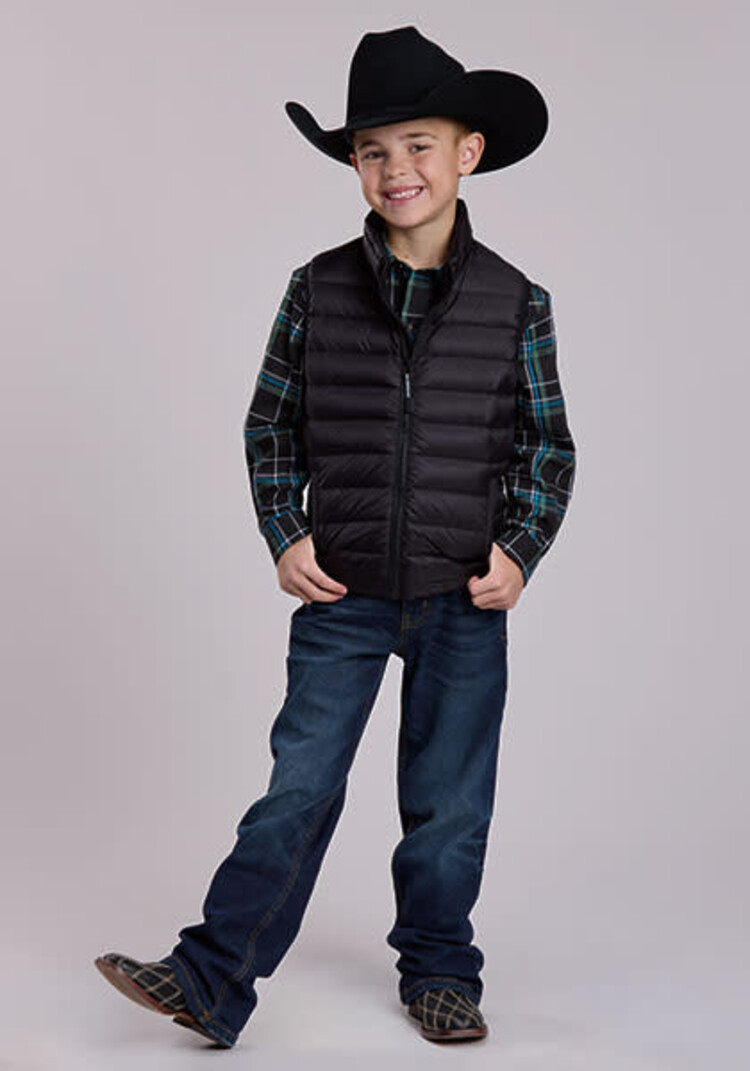 Roper Youth Down Filled Vest Black