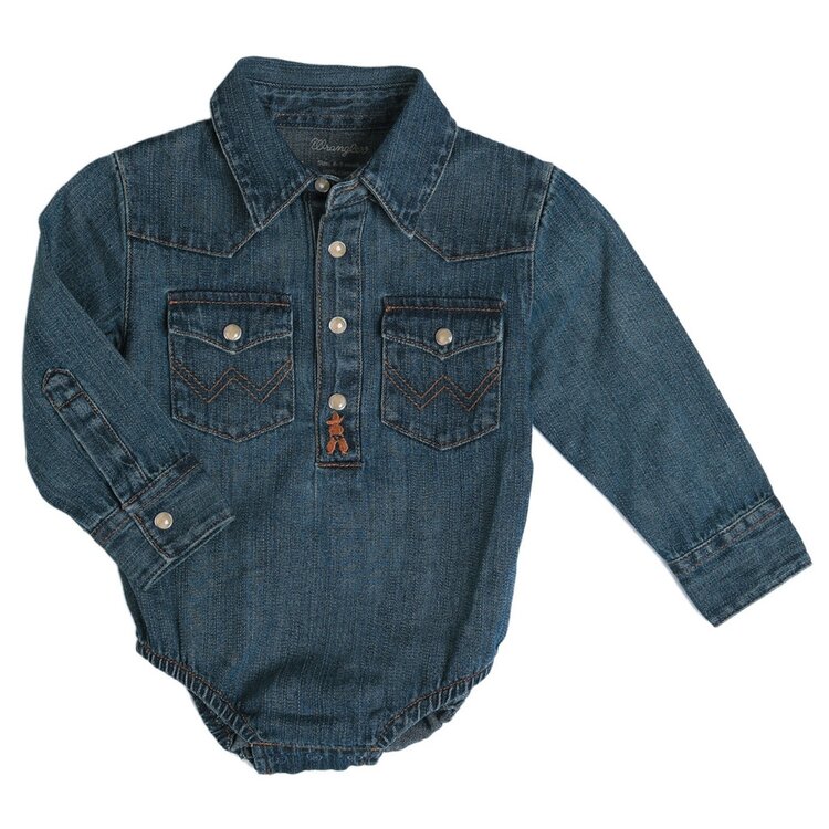 Wrangler Long Sleeve Denim Bodysuit