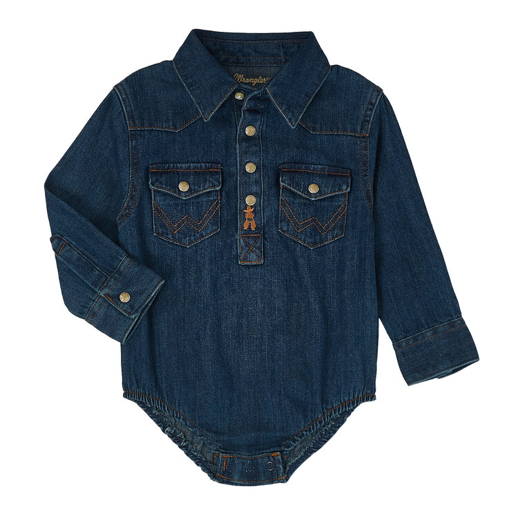 Wrangler Long Sleeve Denim Bodysuit