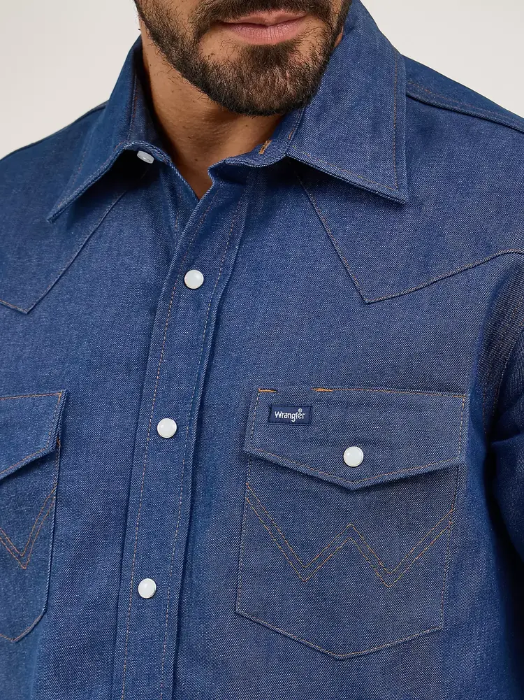 Wrangler Cowboy Cut Denim Shirt Rigid Indigo