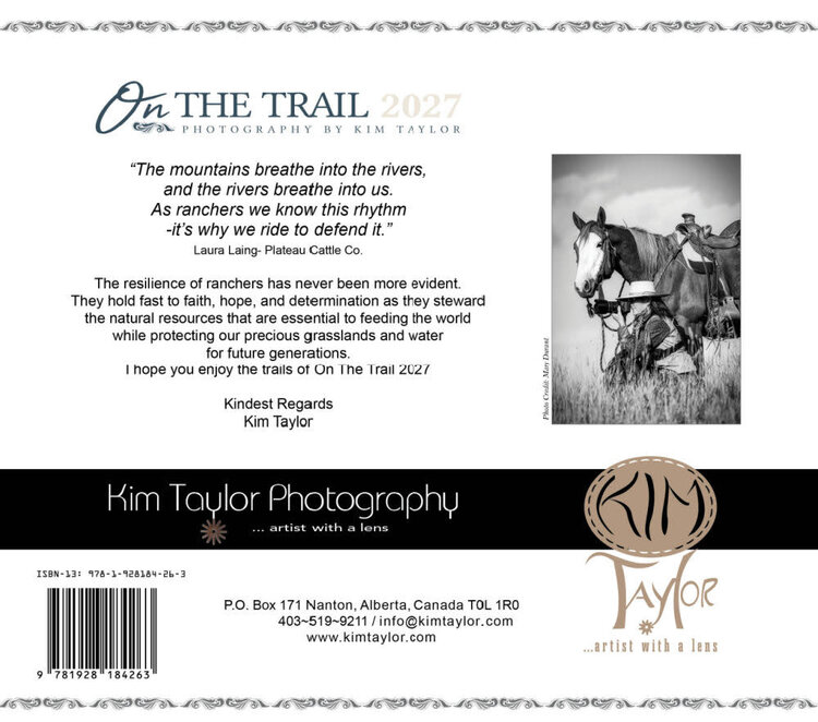 Kim Taylor Photography 2027 On The Trail Day Planner