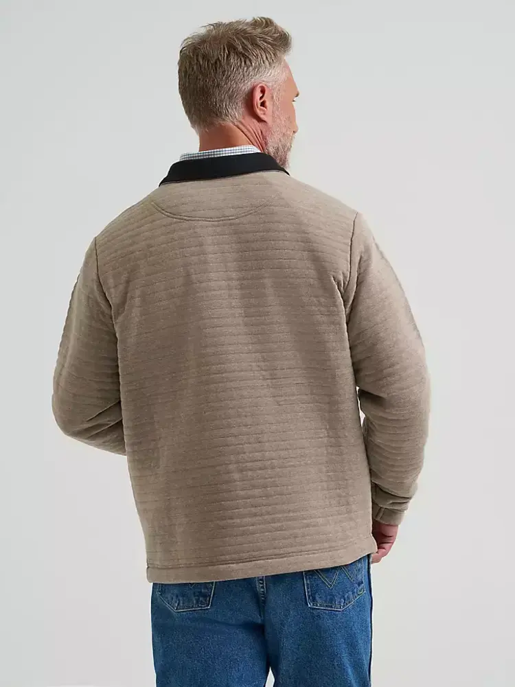 Wrangler George Strait 1/4 Zip Quilted Pullover Toast