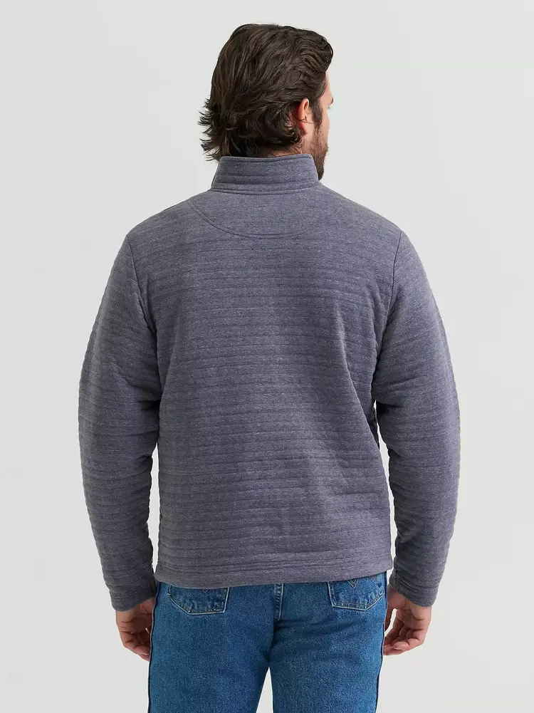 Wrangler George Strait 1/4 Zip Quilted Pullover Pacific