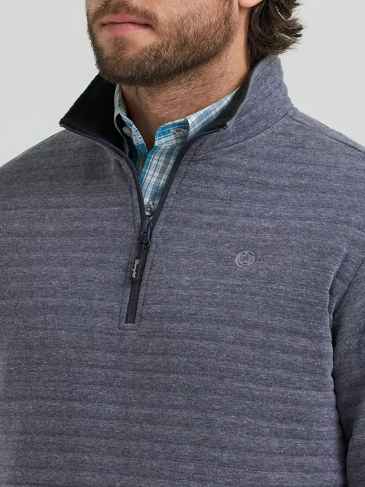 Wrangler George Strait 1/4 Zip Quilted Pullover Pacific