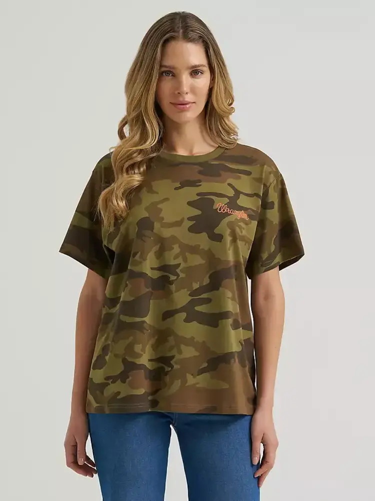 Wrangler Cowboy Camo Girlfriend Graphic Tee