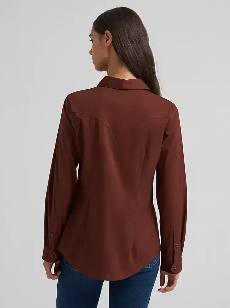Wrangler Sierra Western Slim Snap Brown