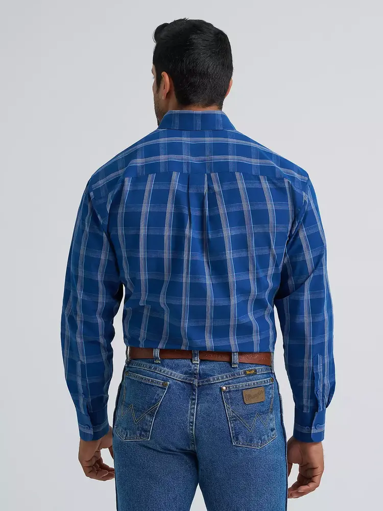 Wrangler George Strait Two Pocket Button Watery Tartan