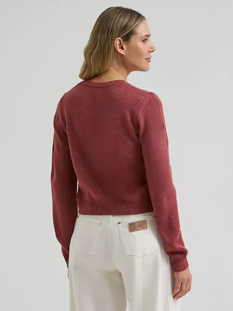Wrangler Acrylic Sweater Rodeo Rose