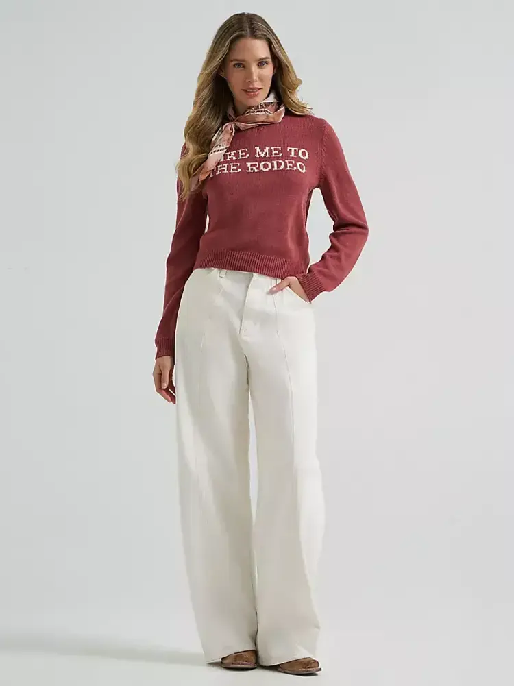 Wrangler Acrylic Sweater Rodeo Rose