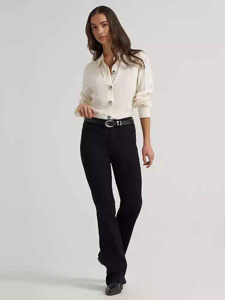 Wrangler Slim Concho Button Shirt White