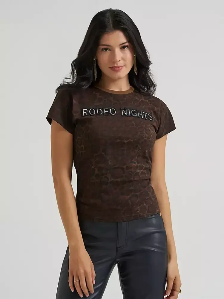 Wrangler Lainey Wilson Rodeo Nights Tee Leopard
