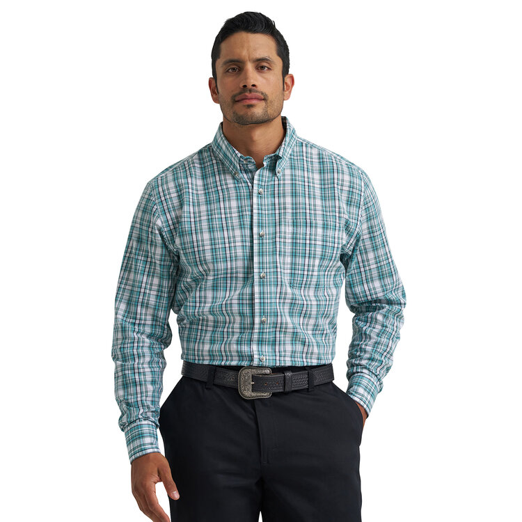 Wrangler Riata Button Down Dress Shirt Assorted Colors