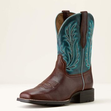 Ariat Round Up Filly Oiled Teak Loyal Blue