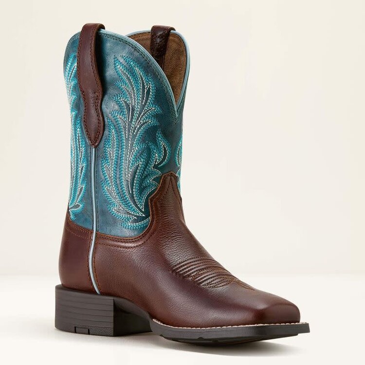 Ariat Round Up Filly Oiled Teak Loyal Blue