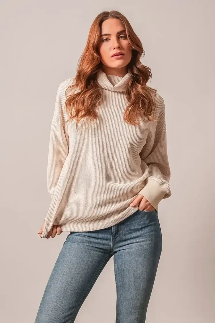 Kimes Ranch Maren Ribbed Sweatshirt Natural
