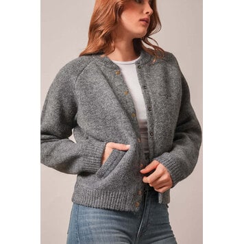 Kimes Ranch Ennis Snap Cardigan Charcoal