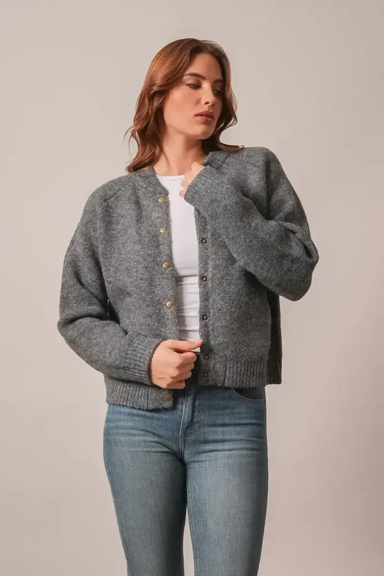 Kimes Ranch Ennis Snap Cardigan Charcoal