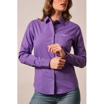 Kimes Ranch KR Team Shirt Button Down Purple