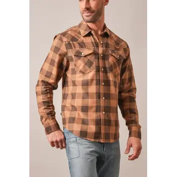 Kimes Ranch Jonez Classic Plaid Snap WW Brown