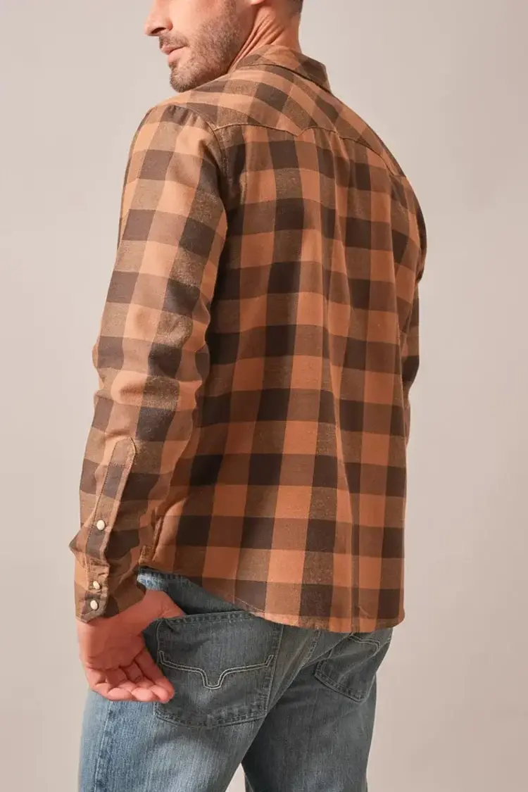 Kimes Ranch Jonez Classic Plaid Snap WW Brown